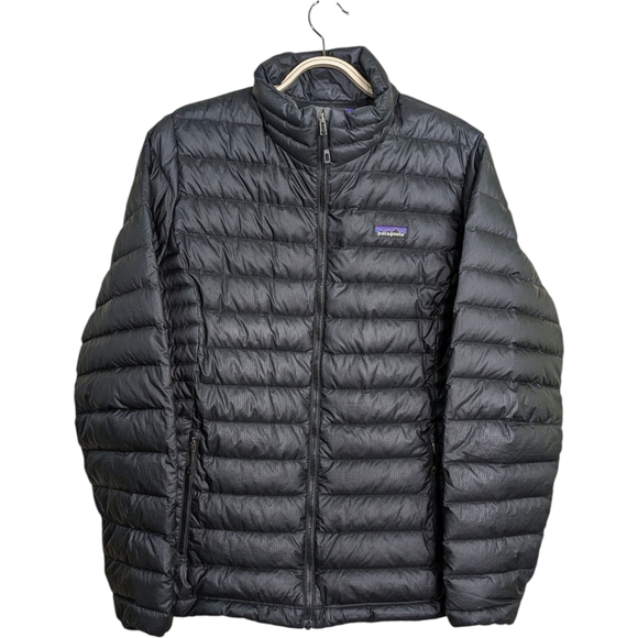 Patagonia Goose Down Quilted Puffer Jacket XL Black Full Zip 84683FA14 Coat - Picture 1 of 10
